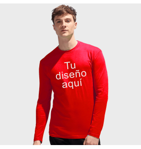 Camiseta tallas grandes manga larga básica personalizada