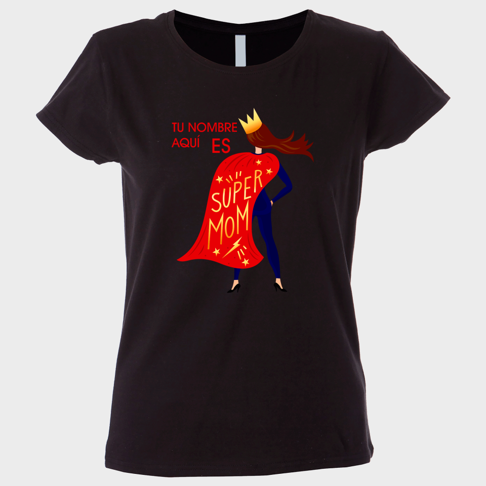 Camiseta para el día de la madre diseño Superheroína