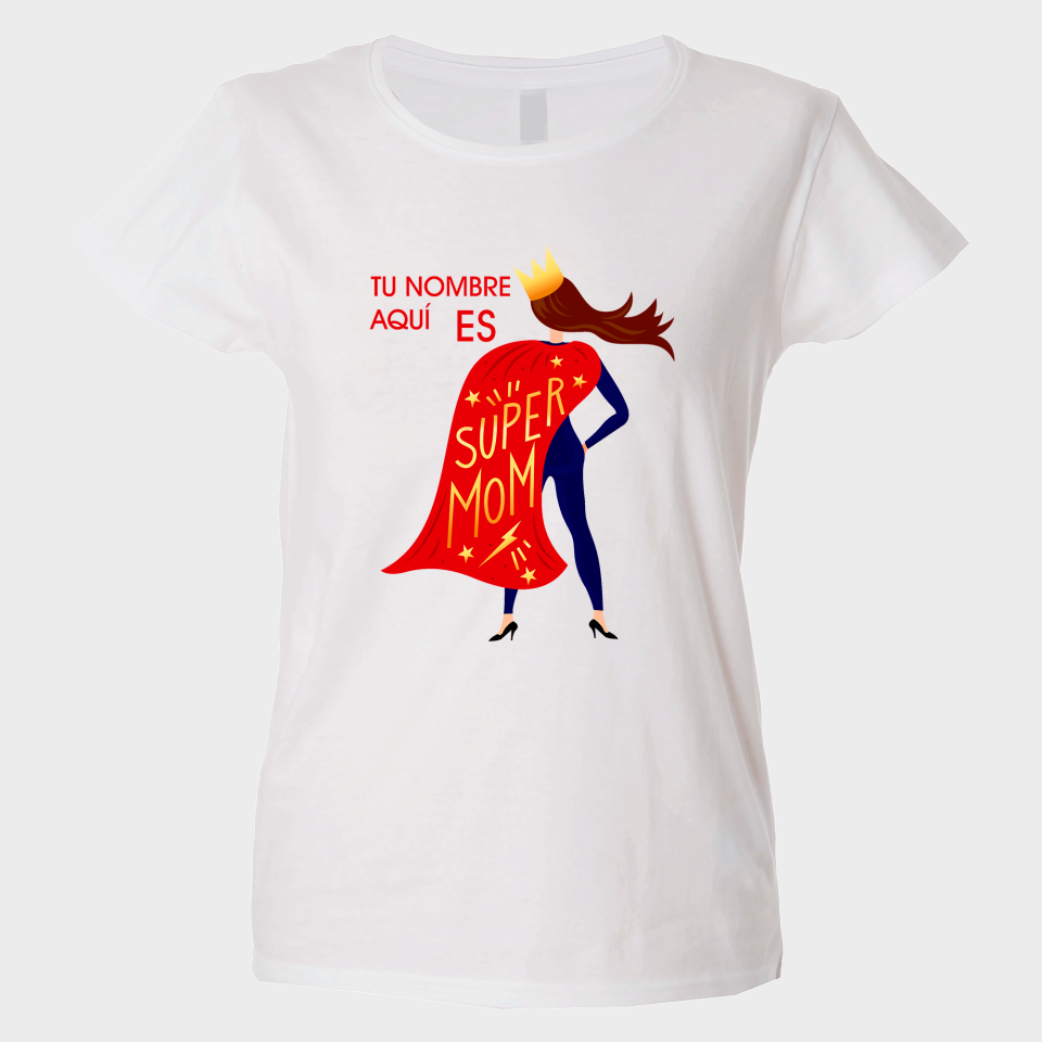 Camiseta para el día de la madre diseño Superheroína