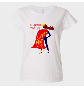 Camiseta para el día de la madre diseño Superheroína