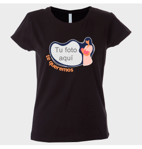Camiseta para el día de la madre diseño Madre con bebé
