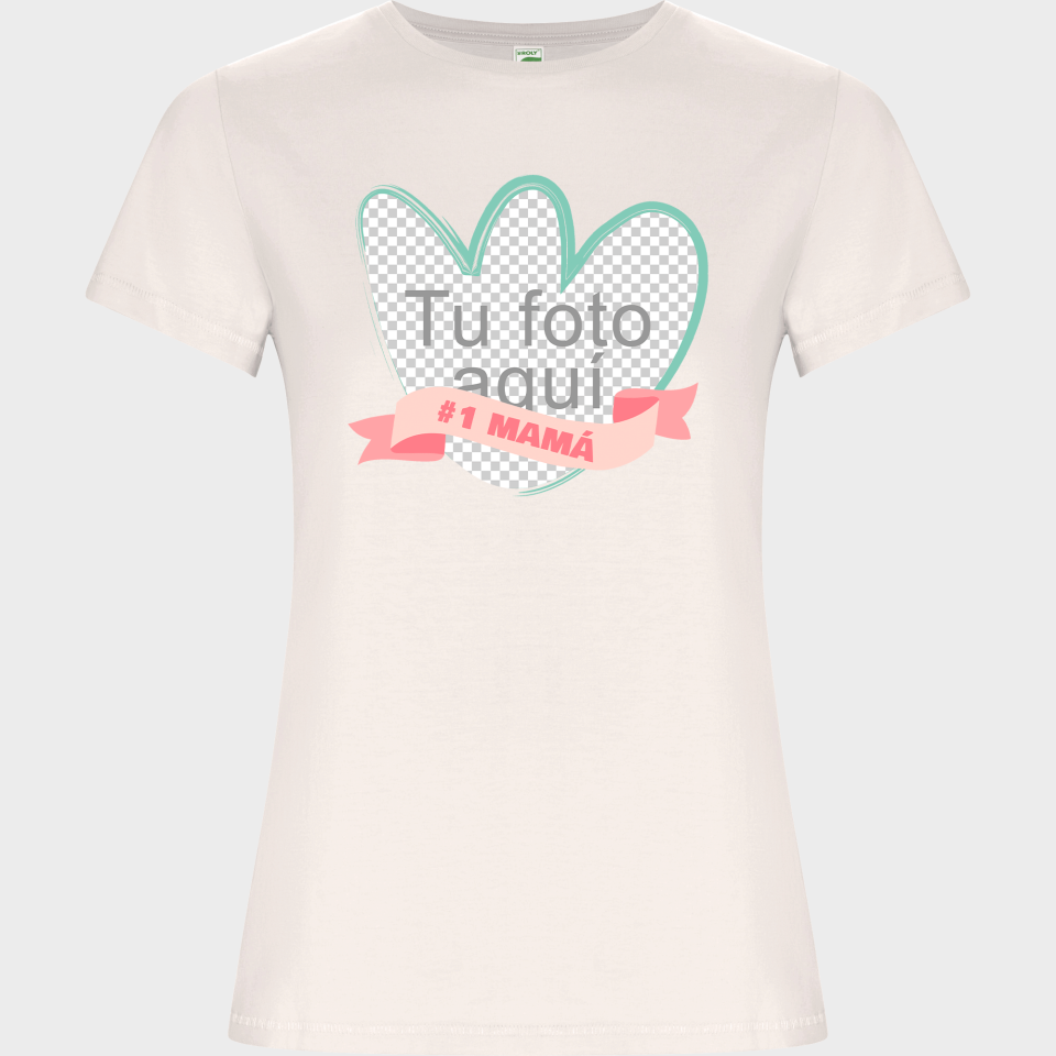 Camiseta de algodón orgánico para el día de la madre diseño Mamá número uno