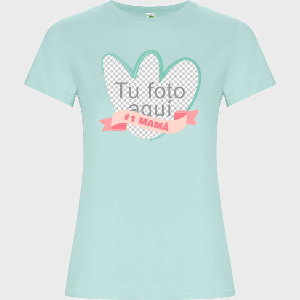 Camiseta de algodón orgánico para el día de la madre diseño Mamá número uno