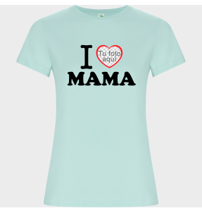 Camiseta de algodón orgánico para el día de la madre diseño I love mama