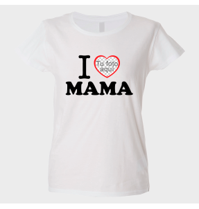 Camiseta para el día de la madre diseño I love mama