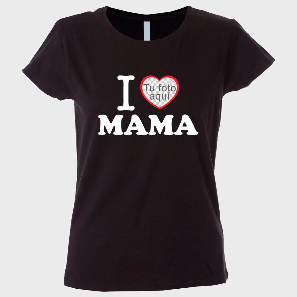 Camiseta para el día de la madre diseño I love mama