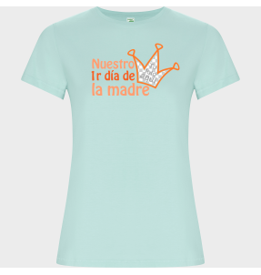 Camiseta de algodón orgánico para el día de la madre diseño Primer día