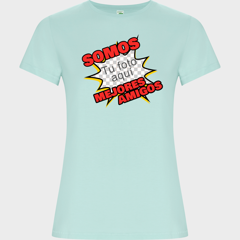 Camiseta de algodón orgánico para el día de la madre diseño Mejores amigos