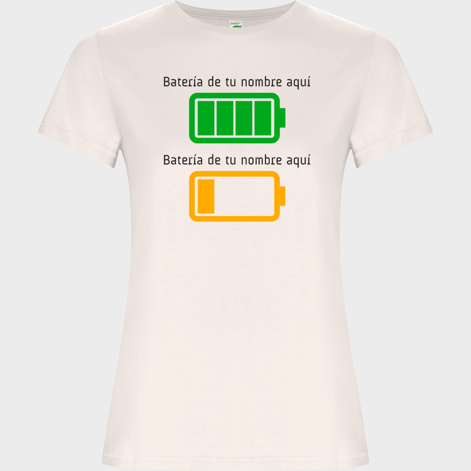 Camiseta de algodón orgánico para el día de la madre diseño Batería