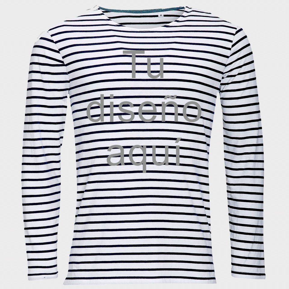 Camiseta manga larga rayas personalizada