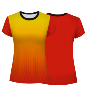 Camiseta voley mujer manga corta sublimada modelo degradado