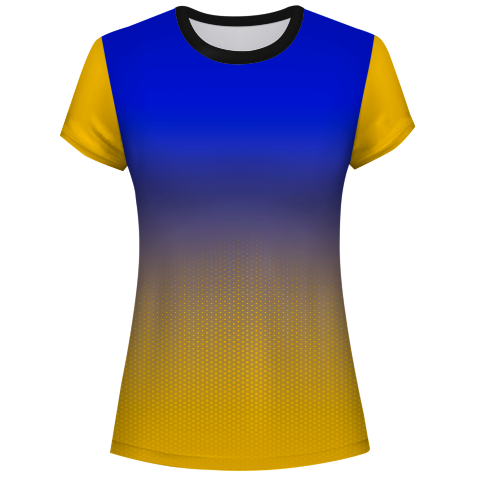 Camiseta voley mujer manga corta sublimada modelo degradado