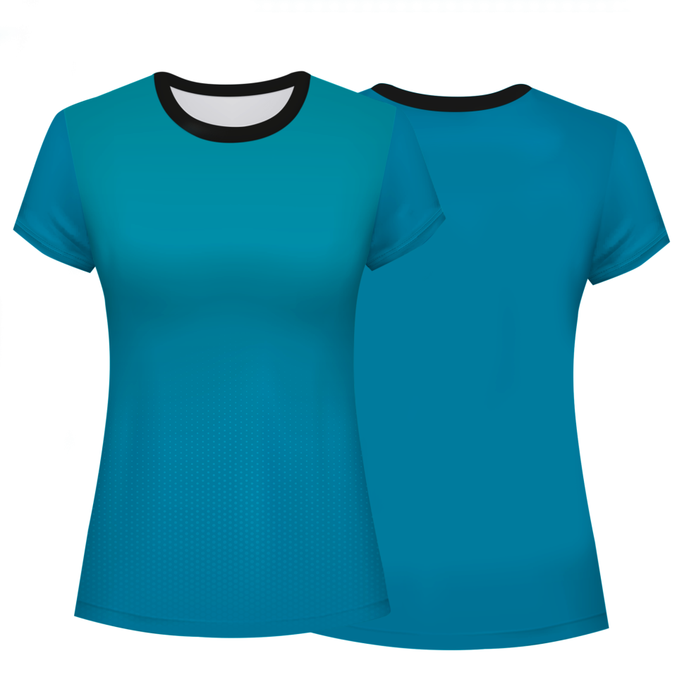 Camiseta voley mujer manga corta sublimada modelo degradado