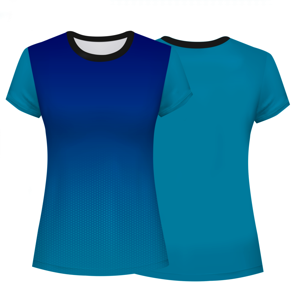 Camiseta voley mujer manga corta sublimada modelo degradado
