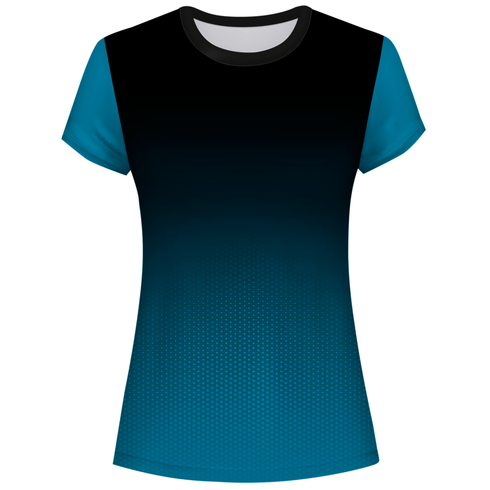 Camiseta voley mujer manga corta sublimada modelo degradado