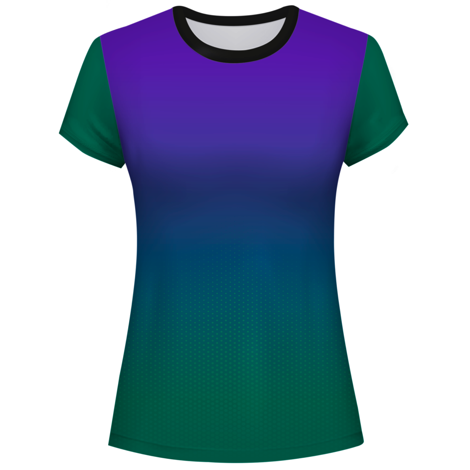 Camiseta voley mujer manga corta sublimada modelo degradado