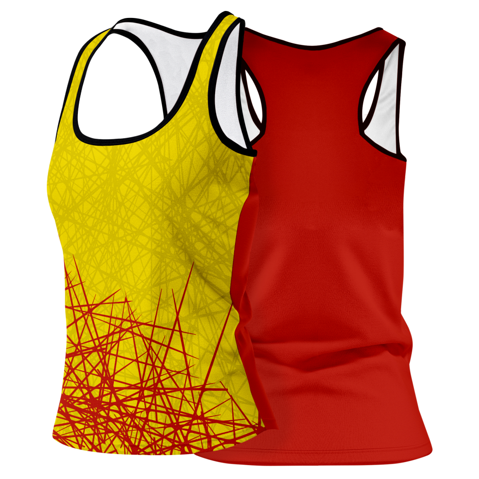 Camiseta voley mujer tirantes sublimada modelo líneas