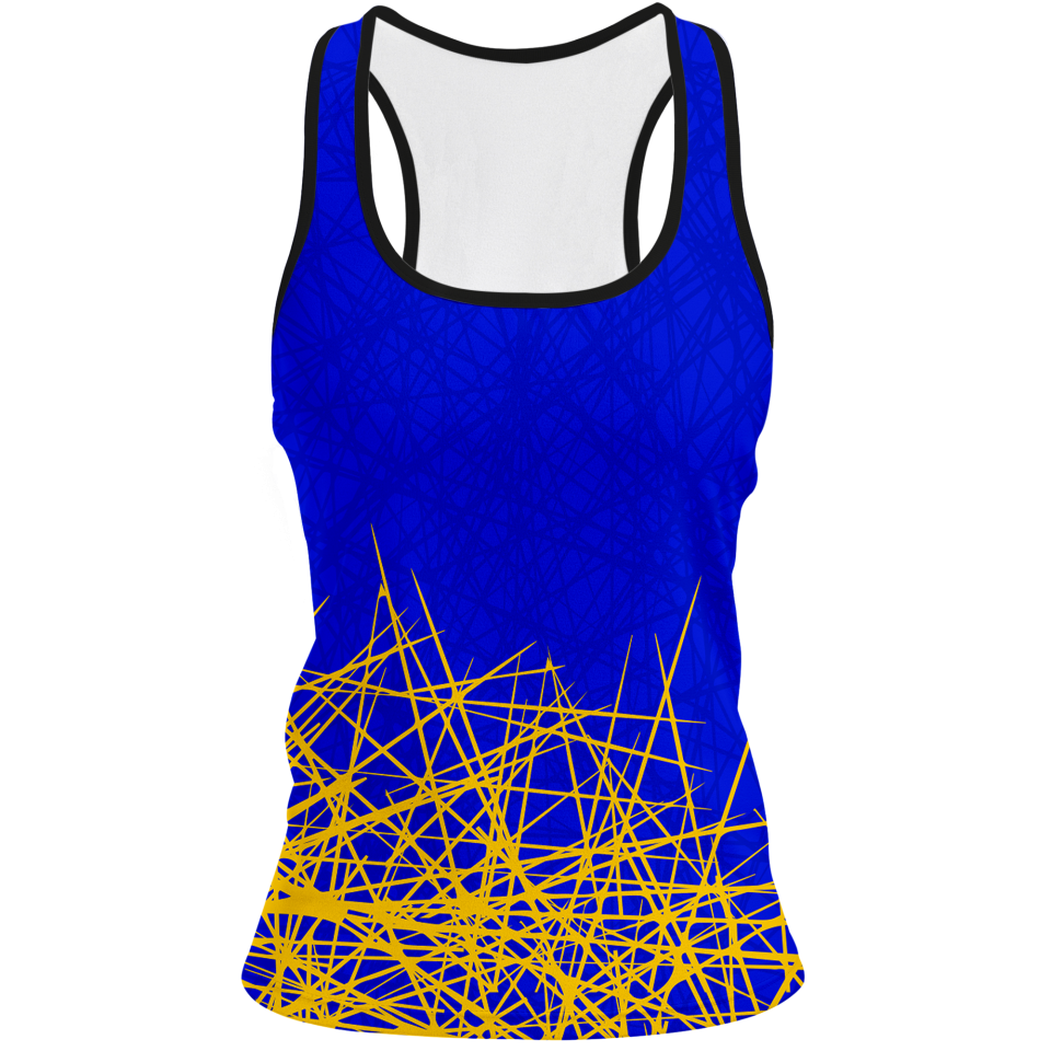 Camiseta voley mujer tirantes sublimada modelo líneas