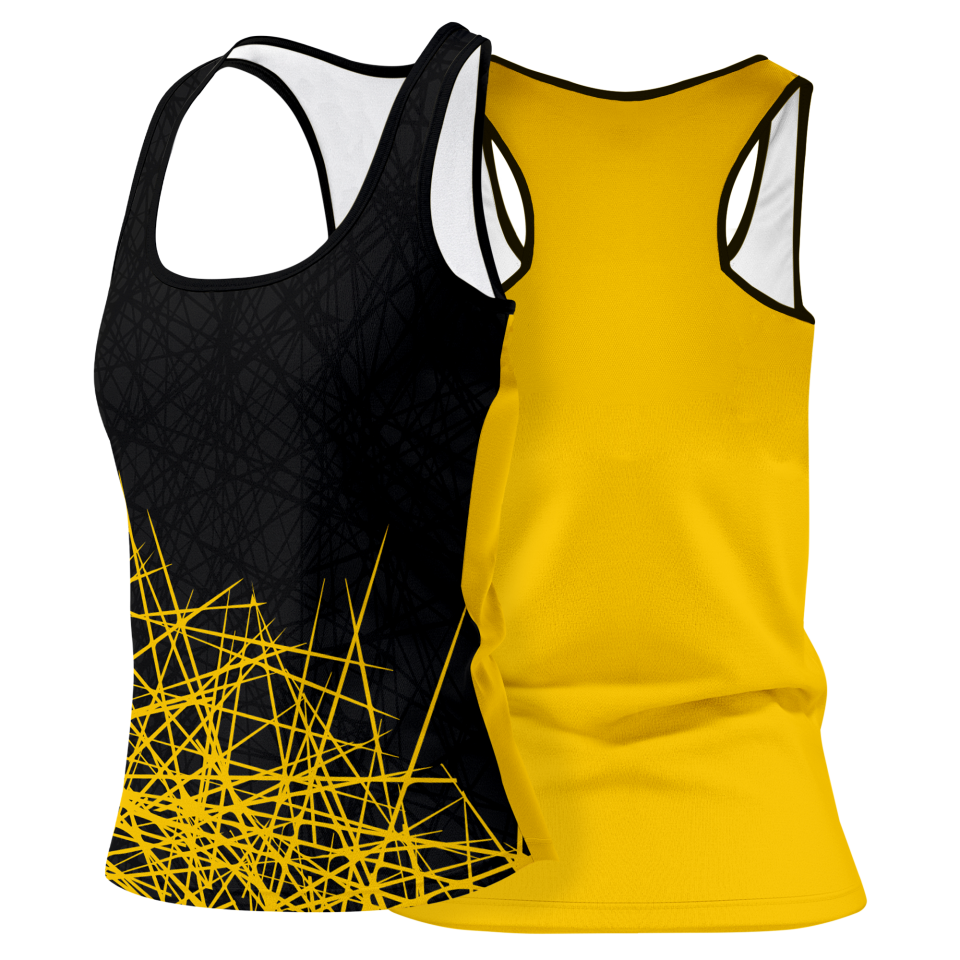 Camiseta voley mujer tirantes sublimada modelo líneas