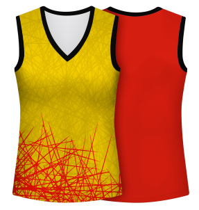 Camiseta voley mujer sin mangas sublimada modelo líneas