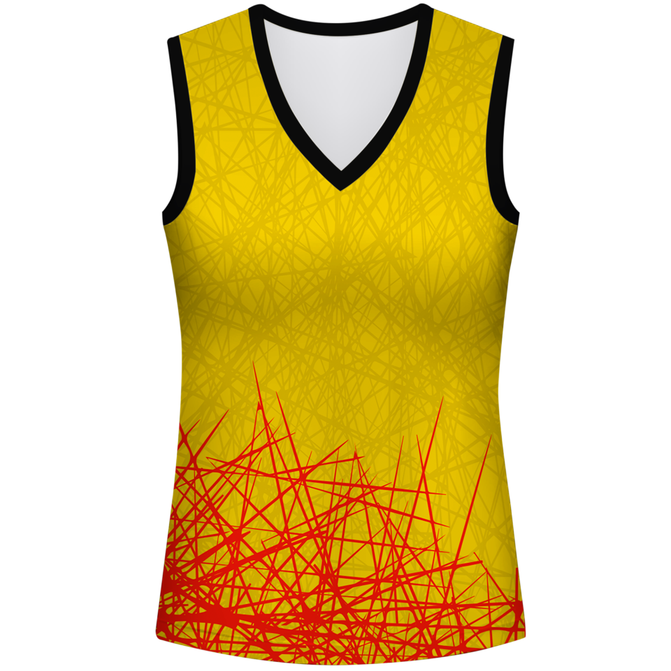 Camiseta voley mujer sin mangas sublimada modelo líneas