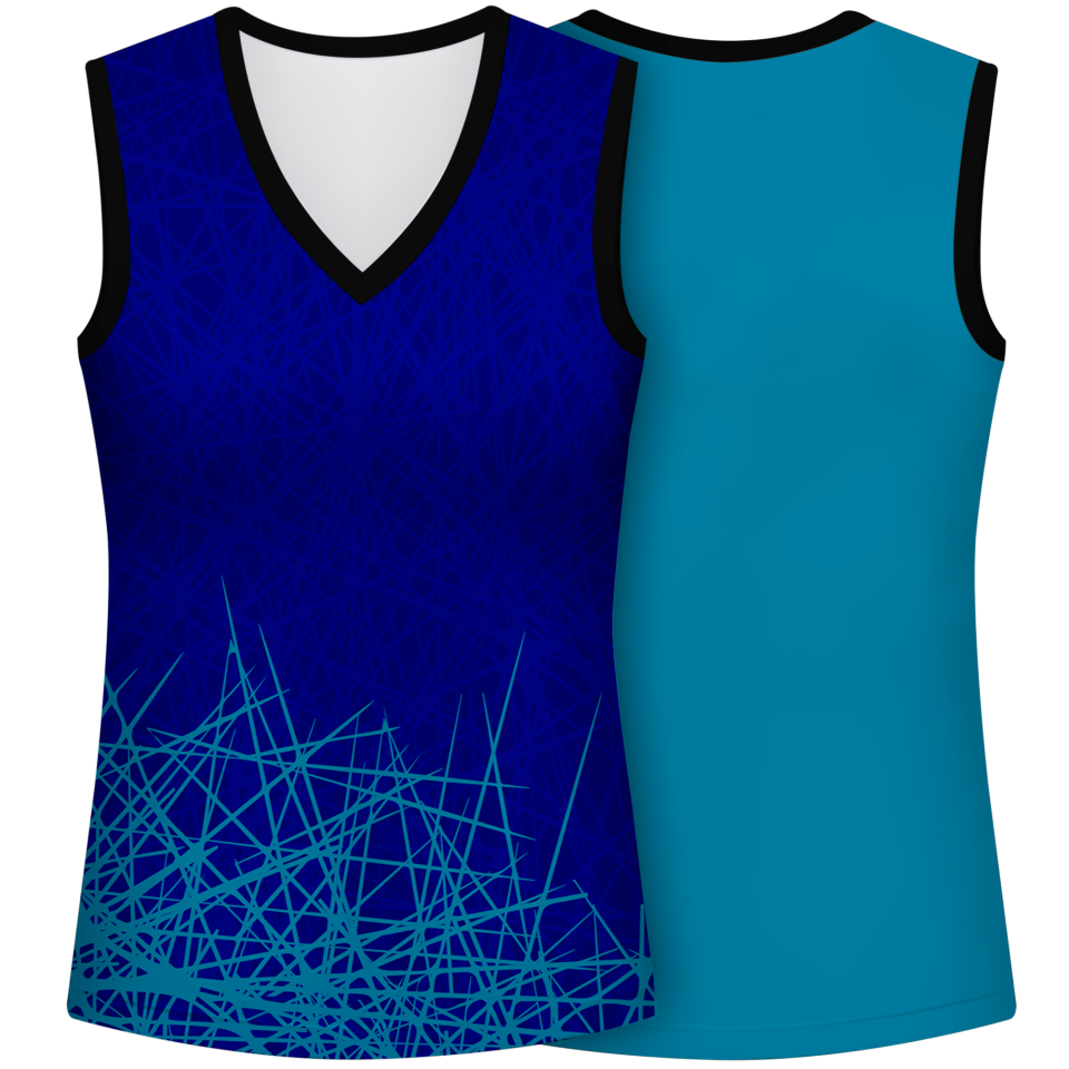 Camiseta voley mujer sin mangas sublimada modelo líneas