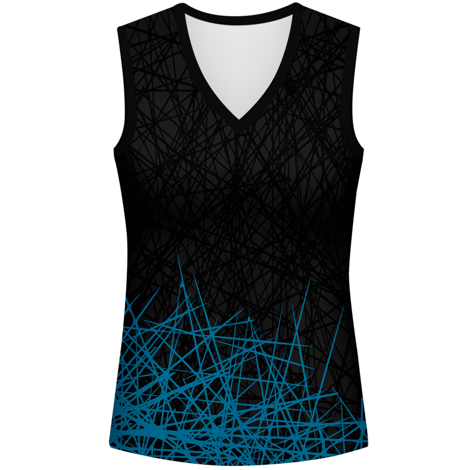 Camiseta voley mujer sin mangas sublimada modelo líneas