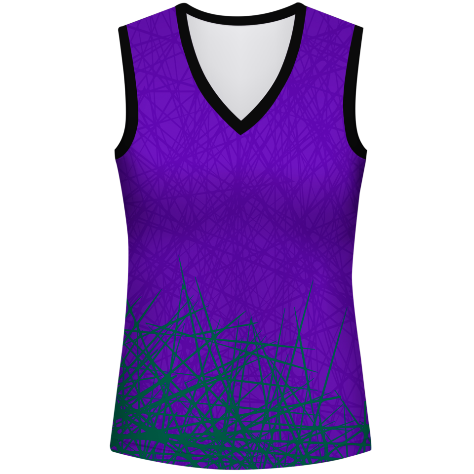 Camiseta voley mujer sin mangas sublimada modelo líneas