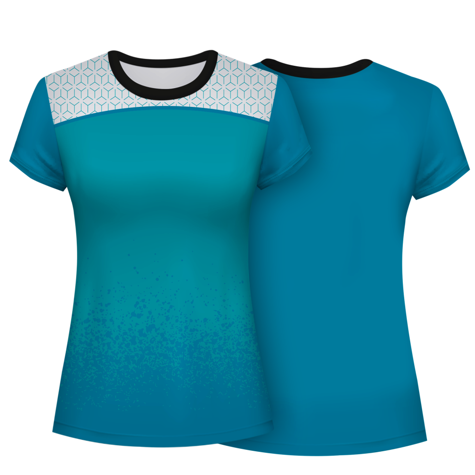 Camiseta voley mujer manga corta sublimada modelo corte