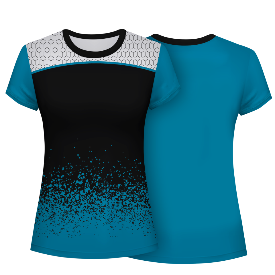 Camiseta voley mujer manga corta sublimada modelo corte