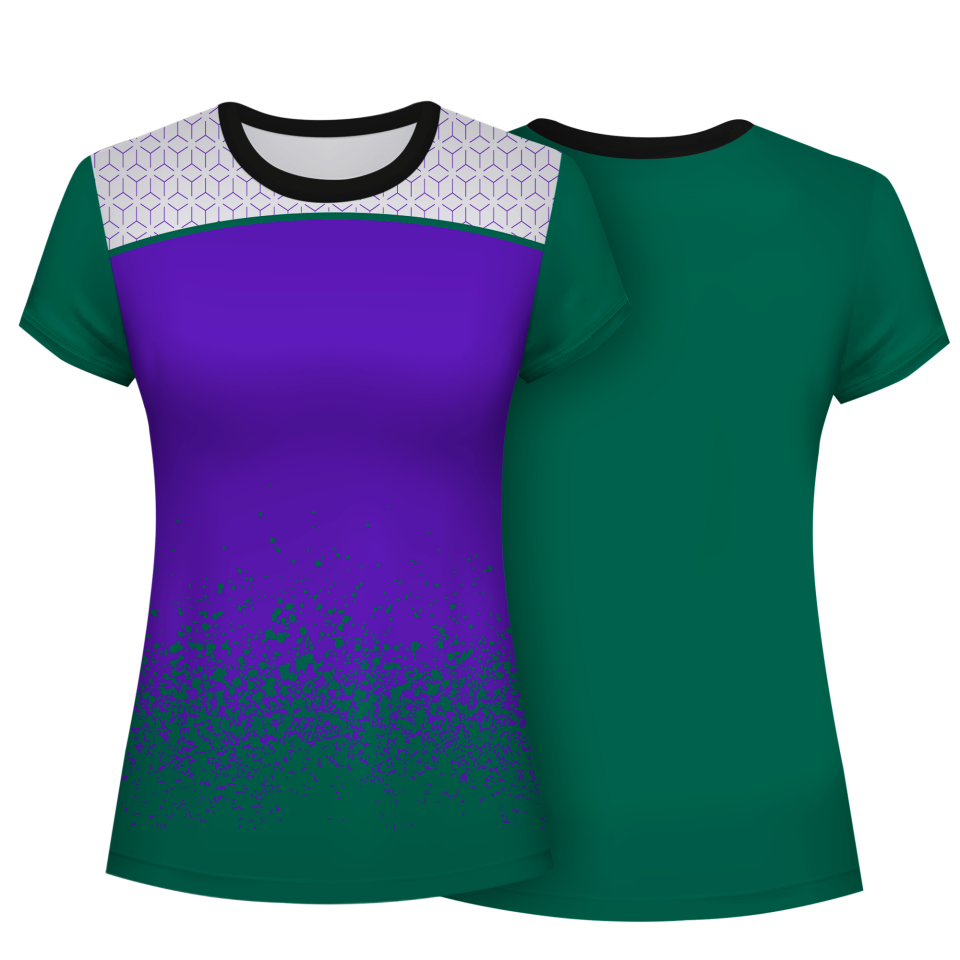 Camiseta voley mujer manga corta sublimada modelo corte