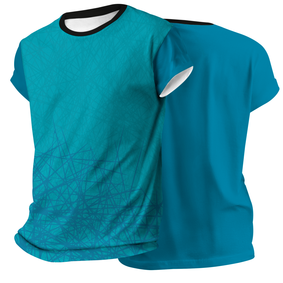 Camiseta voley manga corta sublimada modelo líneas
