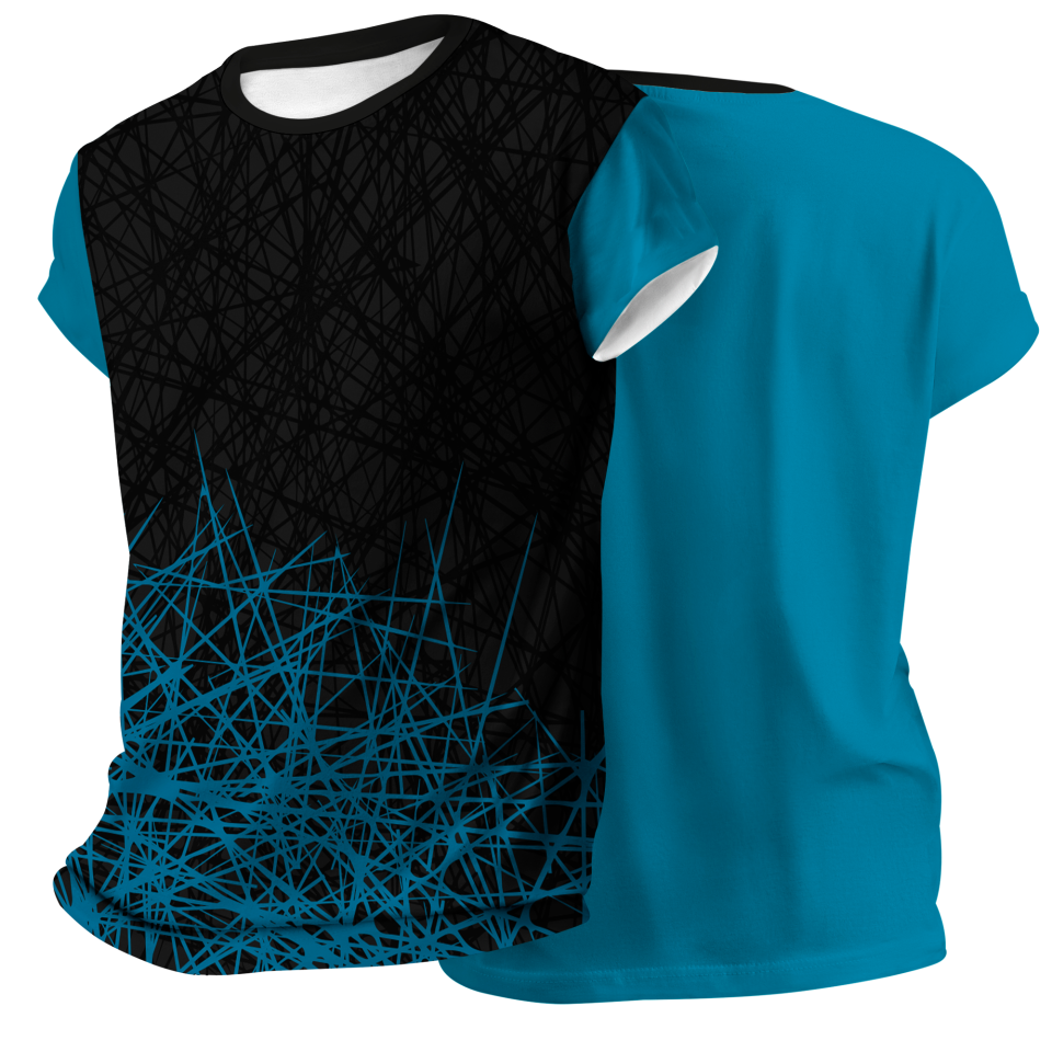 Camiseta voley manga corta sublimada modelo líneas