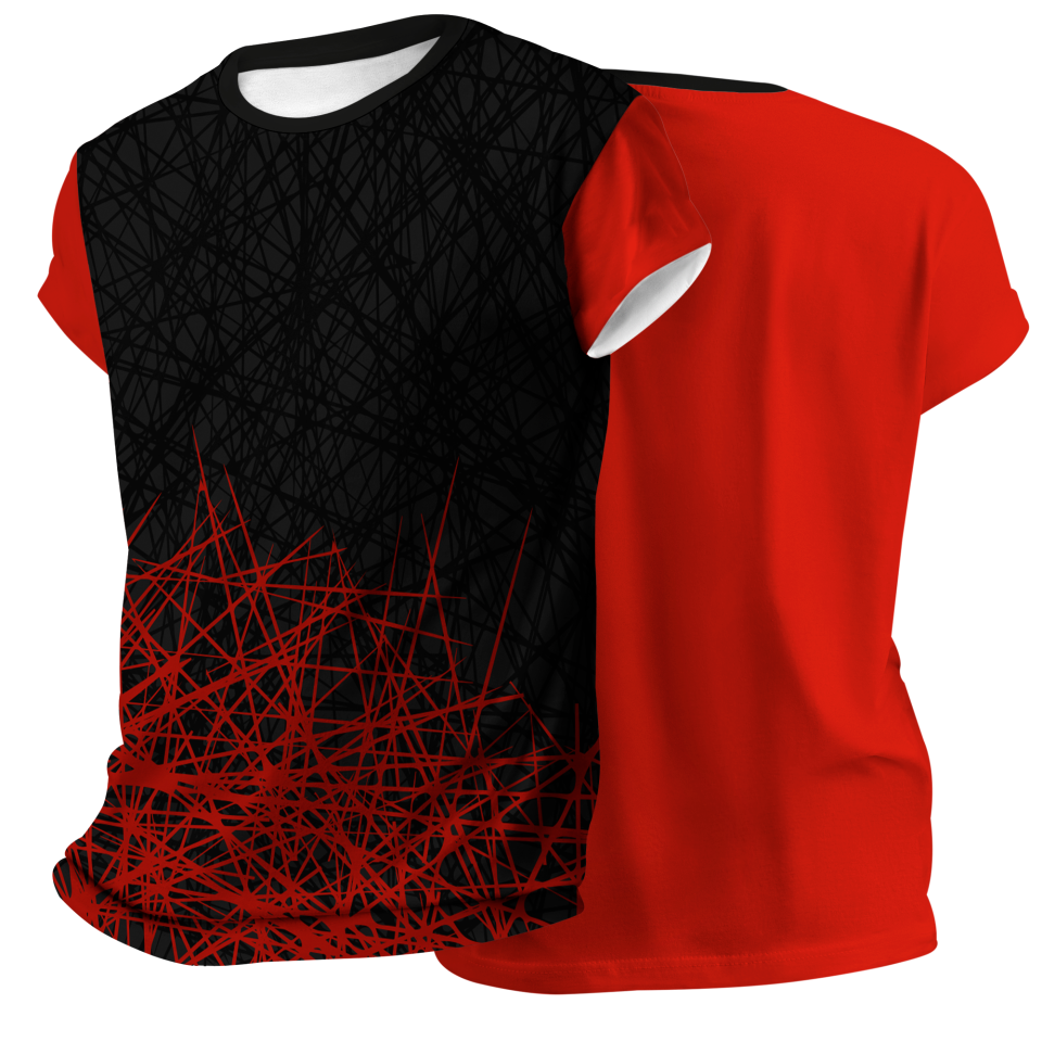 Camiseta voley manga corta sublimada modelo líneas