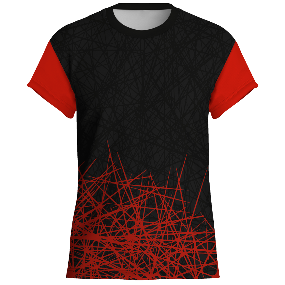 Camiseta voley manga corta sublimada modelo líneas