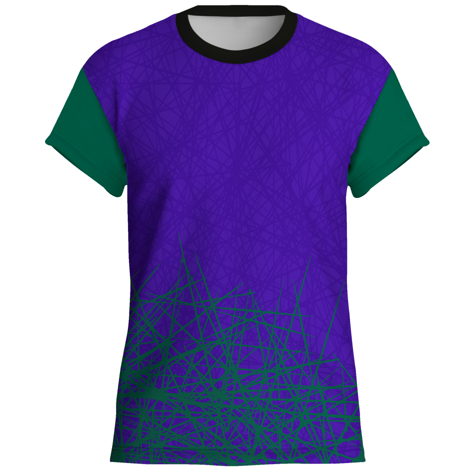 Camiseta voley manga corta sublimada modelo líneas