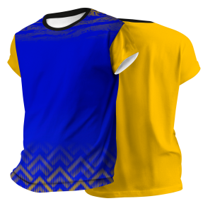 Camiseta voley manga corta sublimada modelo geométrico