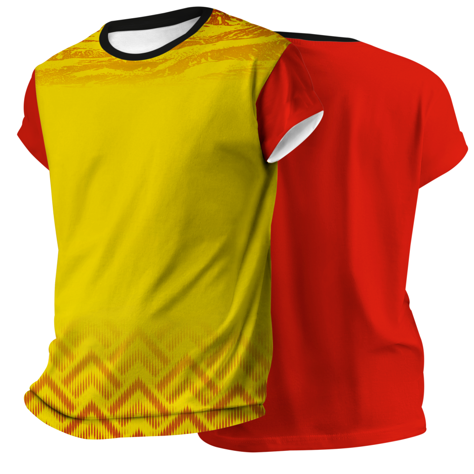 Camiseta voley manga corta sublimada modelo geométrico