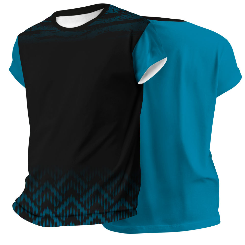 Camiseta voley manga corta sublimada modelo geométrico