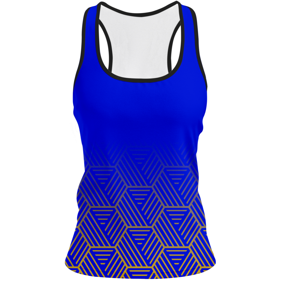 Camiseta voley mujer tirantes sublimada modelo hexágono