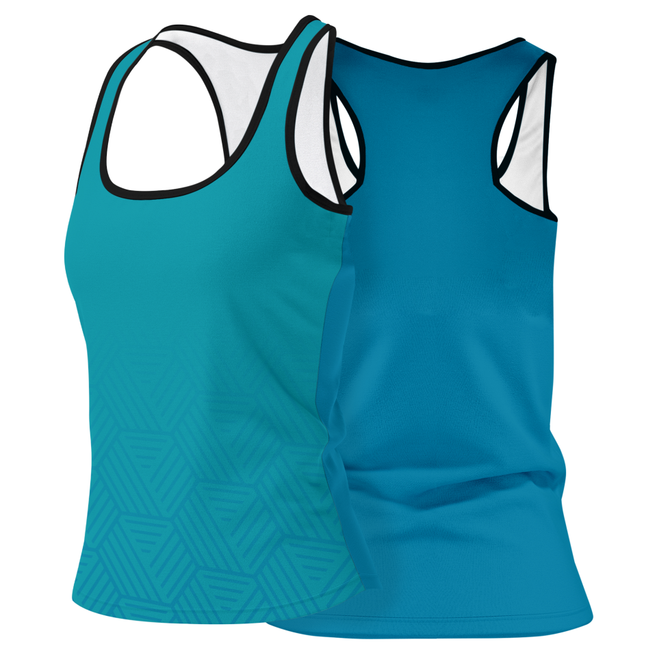 Camiseta voley mujer tirantes sublimada modelo hexágono