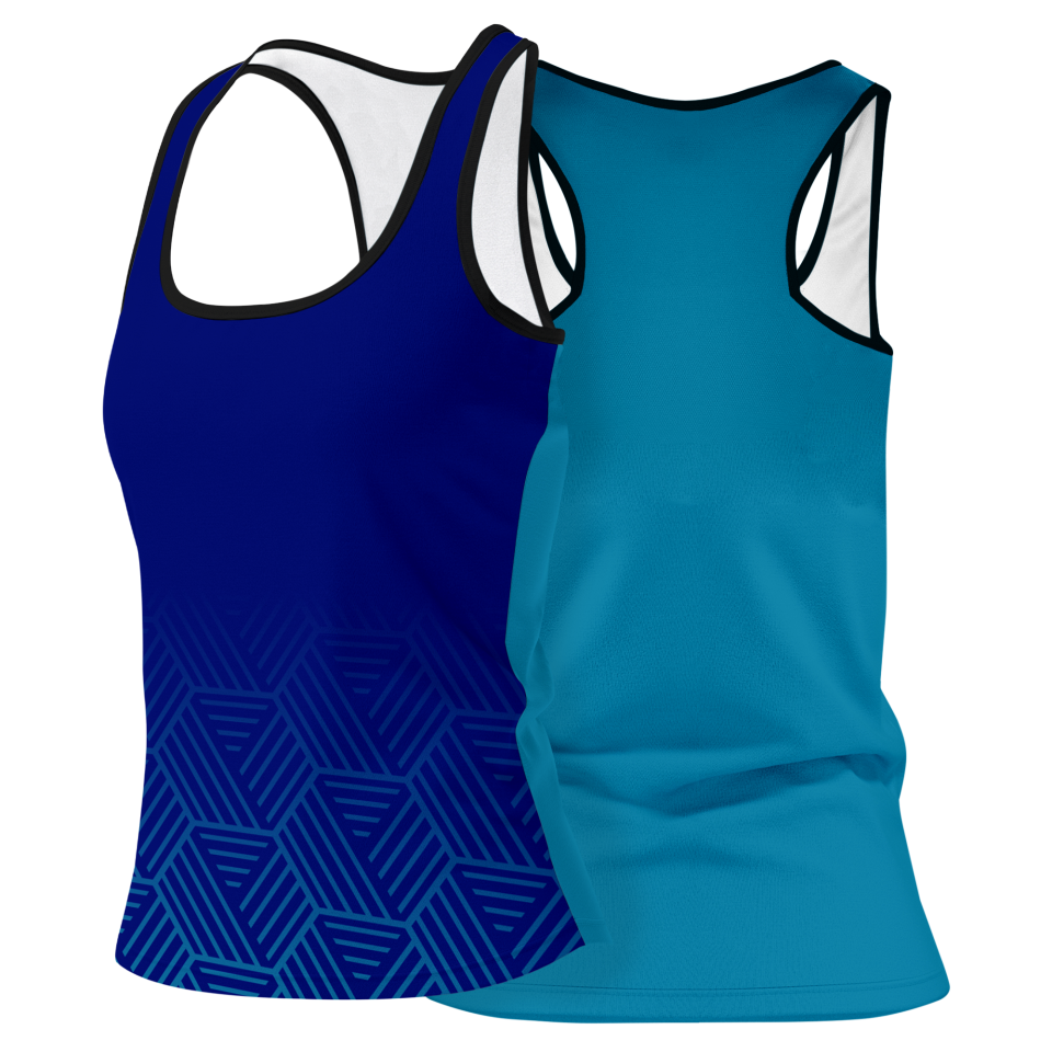 Camiseta voley mujer tirantes sublimada modelo hexágono