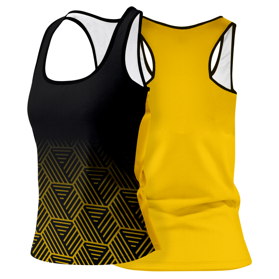 Camiseta voley mujer tirantes sublimada modelo hexágono