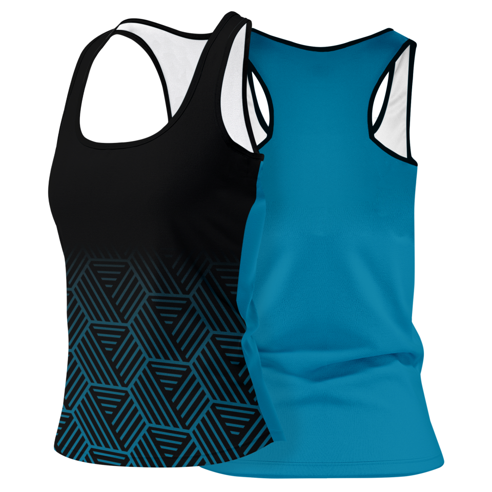 Camiseta voley mujer tirantes sublimada modelo hexágono