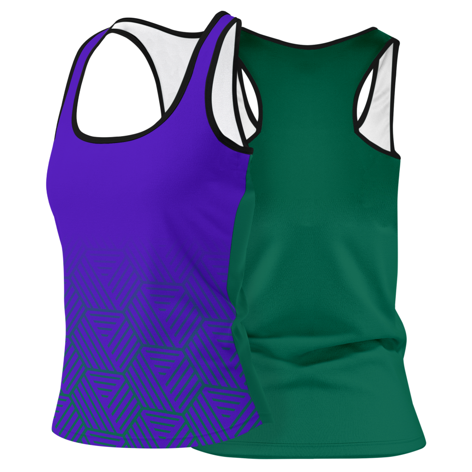 Camiseta voley mujer tirantes sublimada modelo hexágono