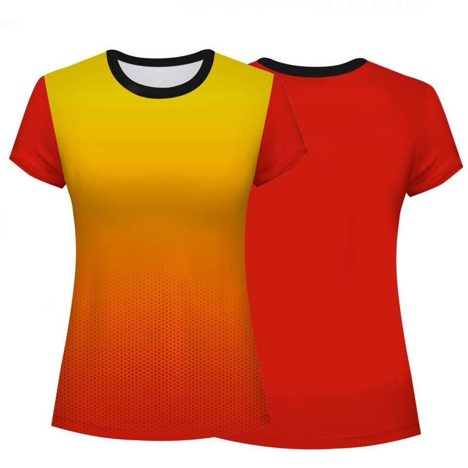 Camiseta pádel mujer manga corta sublimada modelo degradado