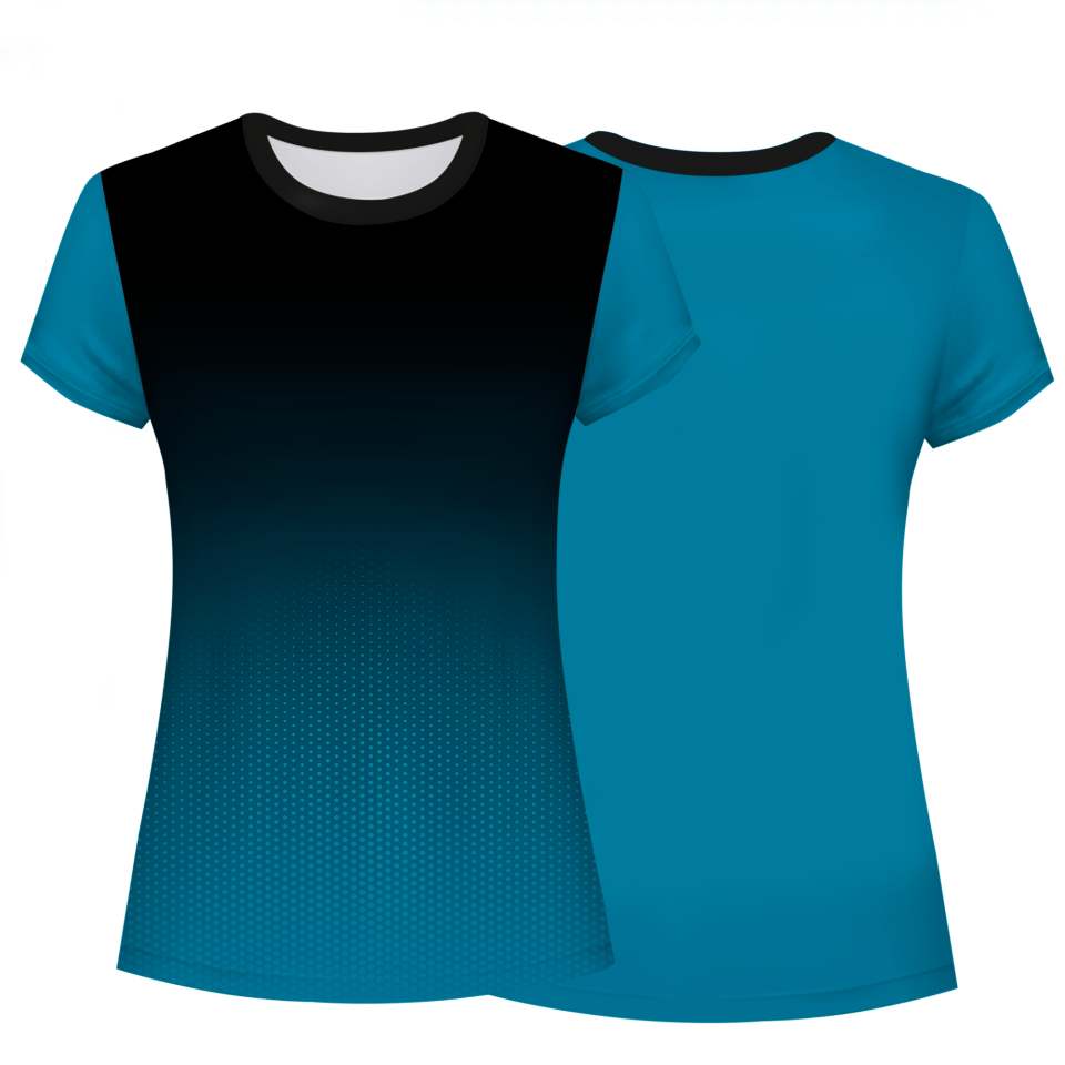 Camiseta pádel mujer manga corta sublimada modelo degradado