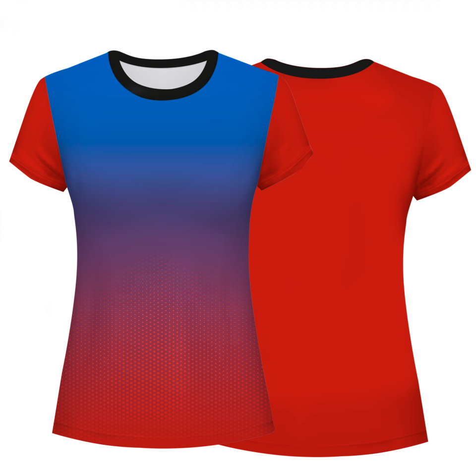 Camiseta pádel mujer manga corta sublimada modelo degradado