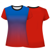Camiseta pádel mujer manga corta sublimada modelo degradado