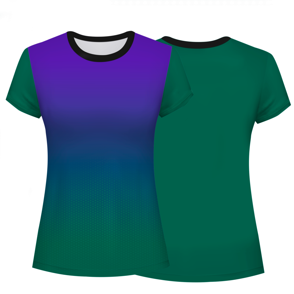 Camiseta pádel mujer manga corta sublimada modelo degradado